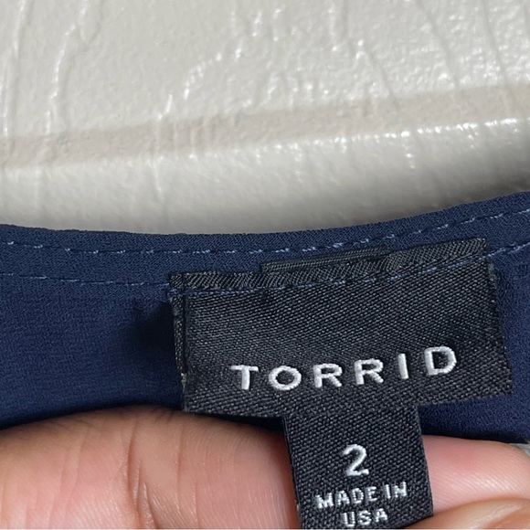 Torrid “BABYDOLL GEORGETTE SMOCKED BLOUSE” Size 2XL - Picture 7 of 11